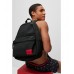 Hugo Boss Backpack in recycled nylon with red logo label 4021417105955 Black