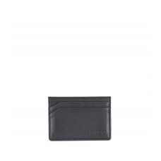 Hugo Boss Leather card holder with embossed logo 4021417196960 Black
