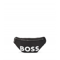 Hugo Boss Recycled-nylon belt bag with tonal logo 4021417359211 Black