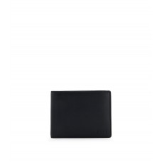 Hugo Boss Leather trifold wallet with embossed logo and coin pocket 4021417673256 Black