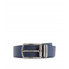 Hugo Boss Reversible Italian-leather belt with quick-release buckle 4029051100503 Dark Blue