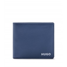 Hugo Boss Leather wallet with embossed logo in branded box 4063534256691 Dark Blue