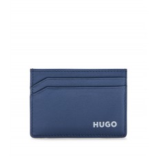 Hugo Boss Leather card holder with embossed logo 4063534256707 Dark Blue