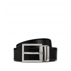 Hugo Boss Reversible Italian-leather belt with quick-release buckle 4063534381713 Black