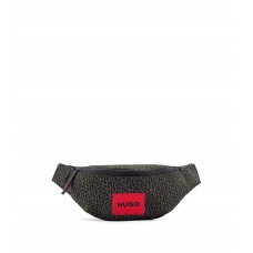 Hugo Boss Logo-print belt bag with branded red label 4063534405433 Patterned