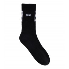 Hugo Boss Quarter-length socks with Union Jack and branding 4063534443923 Black