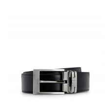 Hugo Boss Reversible Italian-leather belt with plaque and pin buckles 4063534854569 Dark Brown