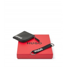 Hugo Boss Logo coin case and key ring gift set 4063534981661 Black