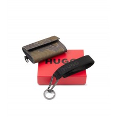 Hugo Boss Key holder and camouflage-print card case gift set 4063534981678 Patterned