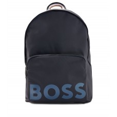 Hugo Boss Recycled-material backpack with signature-stripe webbing 4063535022684 Dark Blue