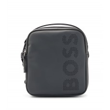 Hugo Boss Matte rubberised reporter bag with perforated logo 4063535022745 Black