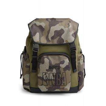 Hugo Boss Camouflage-print backpack with collaborative branding 4063535023209 Patterned