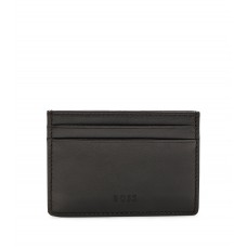 Hugo Boss Card holder in grained leather with embossed logo 4063535026422 Black