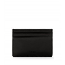 Hugo Boss Card holder in grained leather with embossed logo 4063535026439 Dark Brown