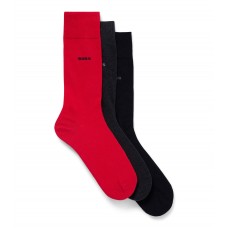Hugo Boss Three-pack of regular-length socks 4063536003187 Black / Grey / Blue