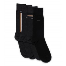 Hugo Boss Four-pack of regular-length socks 4063536003231 Dark Grey