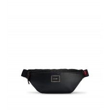 Hugo Boss Faux-leather belt bag with framed logo 4063536086180 Black