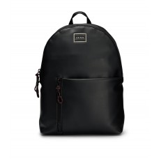 Hugo Boss Faux-leather backpack with framed logo 4063536086210 Black