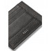 Hugo Boss Grained-leather card holder with logo lettering 4063536090866 Black
