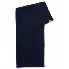 Hugo Boss Double-faced scarf in cotton and wool 4063536126893 Dark Blue