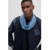 Hugo Boss Double-faced scarf in cotton and wool 4063536126893 Dark Blue