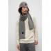 Hugo Boss Beanie hat and scarf gift set in a wool blend 4063536126909 Grey