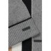 Hugo Boss Beanie hat and scarf gift set with logo trims 4063536139862 Grey
