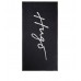 Hugo Boss Beach towel in organic cotton with handwritten logo 4063536363649 Black