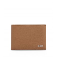 Hugo Boss Grained-leather wallet with polished logo 4063536391727 Beige