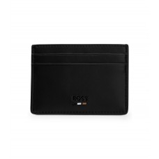 Hugo Boss Faux-leather card holder with signature stripe 4063536391789 Black