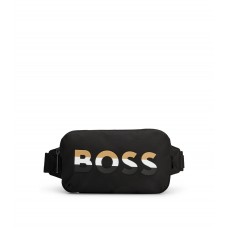 Hugo Boss Belt bag with signature-stripe logo and strap 4063536392786 Black