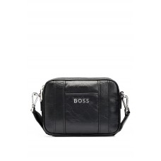 Hugo Boss Faux-leather crossbody bag with detachable coin case 4063537880343 Black