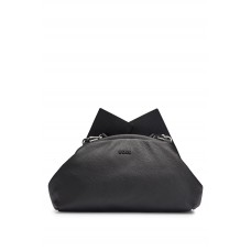 Hugo Boss Clutch bag in grained leather with branded hardware 4063537880893 Black