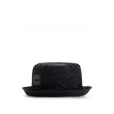 Hugo Boss Monogram bucket hat with logo badge 4063537886352 Black
