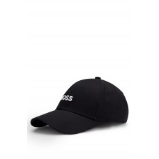 Hugo Boss Cotton-twill six-panel cap with embroidered logo 4063537886369 Black