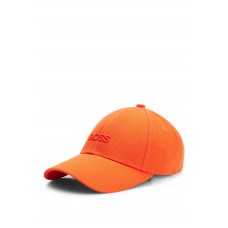 Hugo Boss Cotton-twill cap with embroidered logo 4063537886499 Orange