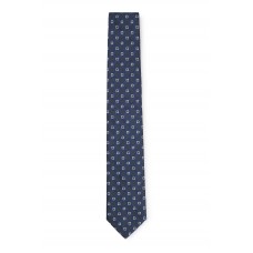 Hugo Boss Silk tie with all-over jacquard pattern 4063538607277 Dark Blue