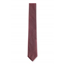 Hugo Boss Patterned tie in pure silk 4063538610567 Red
