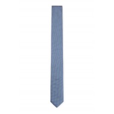 Hugo Boss Micro-patterned tie in pure silk 4063538612202 Light Blue