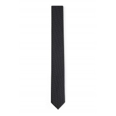 Hugo Boss Pure-silk tie with jacquard-woven pattern 4063538616903 Black