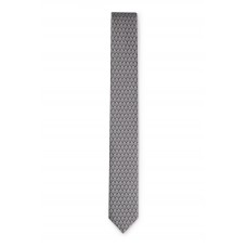 Hugo Boss Printed-pattern tie in silk jacquard 4063538633405 Black