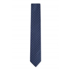 Hugo Boss Dot-pattern tie in a silk blend 4063538779363 Dark Blue