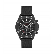 Hugo Boss Black-dial chronograph watch with fabric strap 7613272467162 Assorted-Pre-Pack