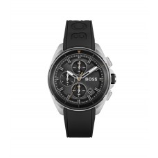 Hugo Boss Black-dial chronograph watch with black silicone strap 7613272468091 Assorted-Pre-Pack