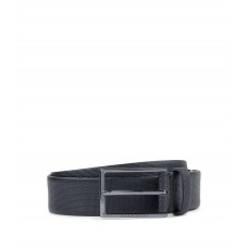Hugo Boss Printed-leather belt with gunmetal buckle 50262032-001 Black
