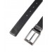 Hugo Boss Reversible leather belt with polished gunmetal hardware 50307803-002 Black