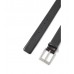 Hugo Boss Grained-leather belt with logo-engraved buckle 50385627-001 Black