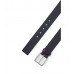 Hugo Boss Grainy embossed-leather belt with brushed metal hardware 50385724-410 Dark Blue
