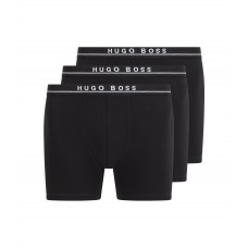 Hugo Boss Three-pack of jersey boxer briefs with logo waistbands 50414838-001 Black