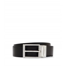 Hugo Boss Reversible belt in structured and smooth Italian leather 50447116-002 Black